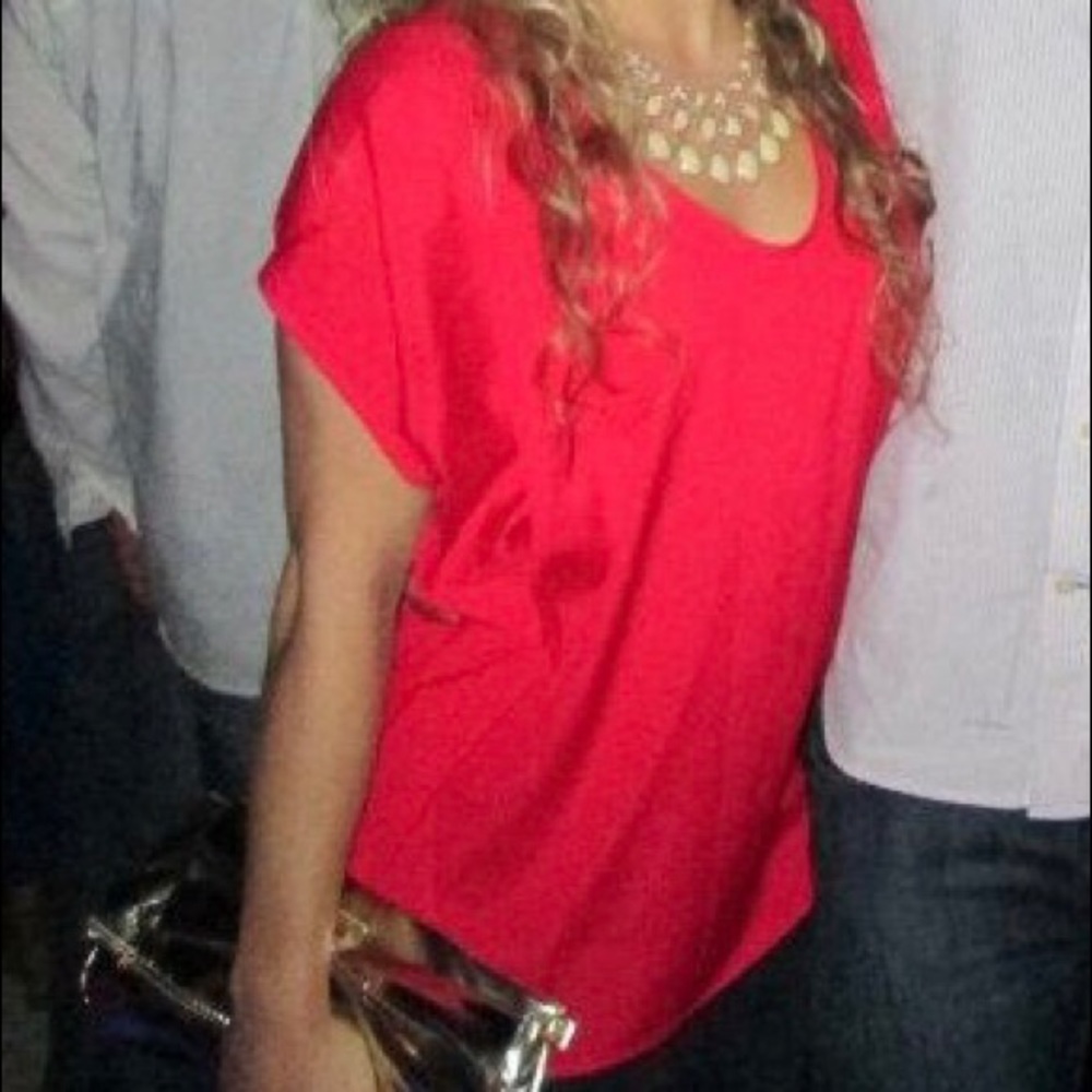 🍹Coral Summer Blouse